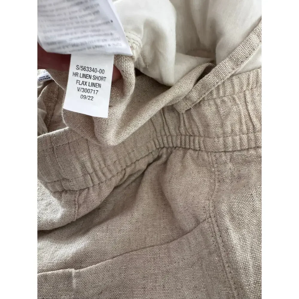 Old Navy Womens High Rise XXL Beige Linen Rayon Shorts